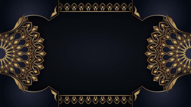 Motion graphic, luxurious ornamental mandala background.