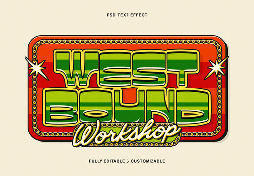 Retro Badge Text Effect
