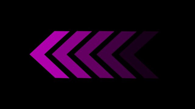 Right-directional arrow loop animation. Animated arrows for the overlay video layer. Motion graphics. animation.