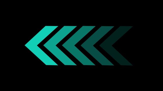 Right-directional arrow loop animation. Animated arrows for the overlay video layer. Motion graphics. animation.