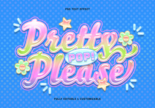 Cute Pastel Glossy Text Effect