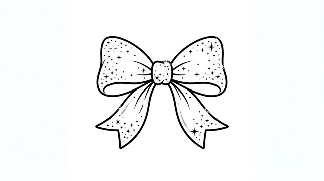 Cute bow tie icon on white background