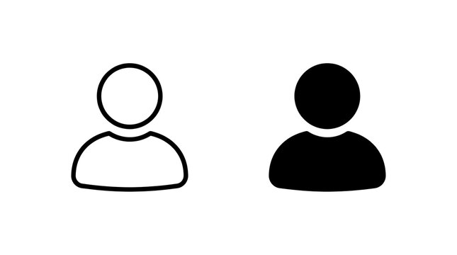 Simple icon of a person with neutral and filled styles