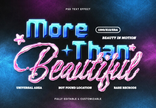 Neon Chrome Text Effect