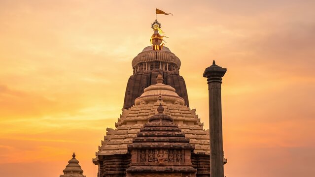 Jagannath Temple Puri Golden Hour &ndash; Majestic Kalinga Architecture