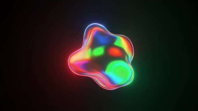 虹色に揺らめくホログラフィックな塊