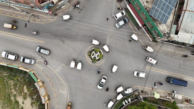 Aerial View of Pakistani City