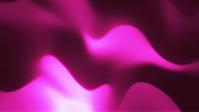 Deep magenta pink satin wave texture with smooth shadows on dark background