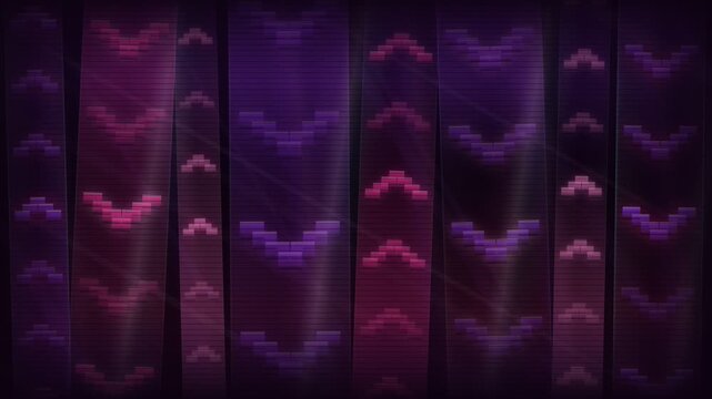 Abstract luminous motion graphic design featuring blue purple neon arrows