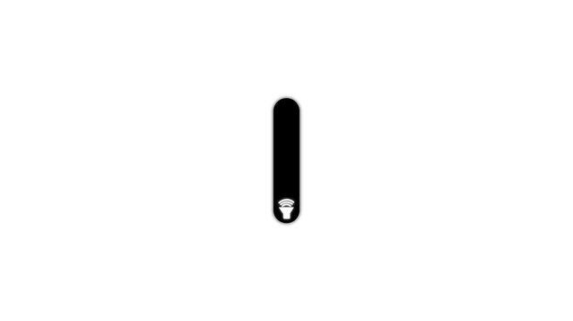 Volume controller animated bar, Audio voice increasing and decreasing animated bar with transparent background, Voice increasing animation with alpha