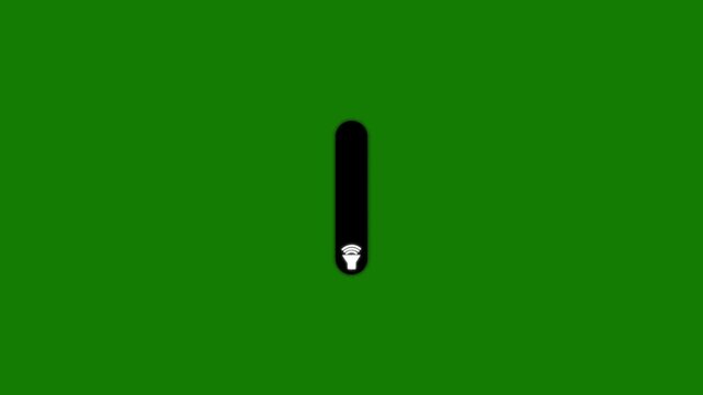Volume controller animated bar, Audio voice increasing and decreasing animated bar with transparent background, Voice increasing animation with alpha