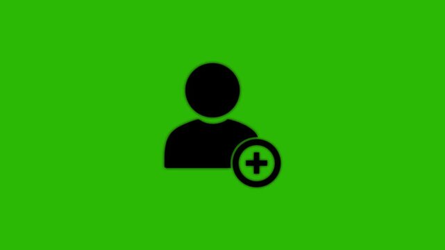 Add user icon symbolizing team expansion and new members animation icon concept
