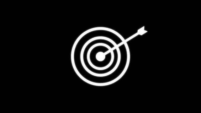 abstract Arrow hitting the center of target - success business concept.