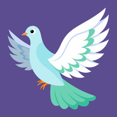 Fototapeta premium Pigeon volant dans les bois