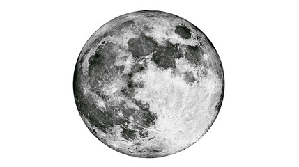Fototapeta premium Full moon with visible craters and maria