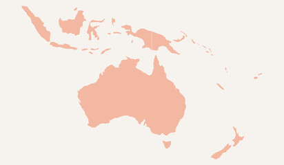 Map of australia and oceania © Hikari Vector Studio