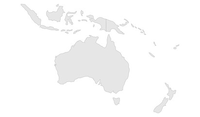 Map of australia and oceania © Hikari Vector Studio