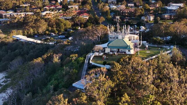 Aerial View of Gan Gan Lookout in Nelson Bay Australia