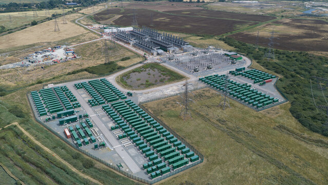 Aerial view of Thurrock Flexible Generation energy project