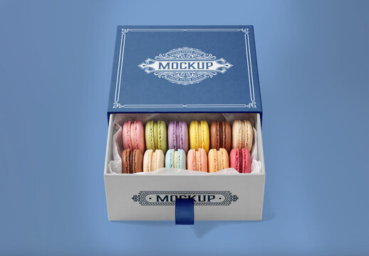 Macaron Gift Box Mockup