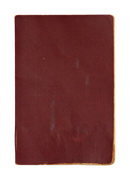 empty old red cover book on transparent background. copy space  for creative design. PNG file