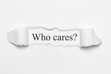 Fototapeta premium Who cares? 