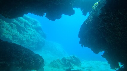 Deep underwater cave scenario © Juraj
