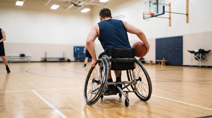 Adaptive Sports Wheelchair Basketball Training Session