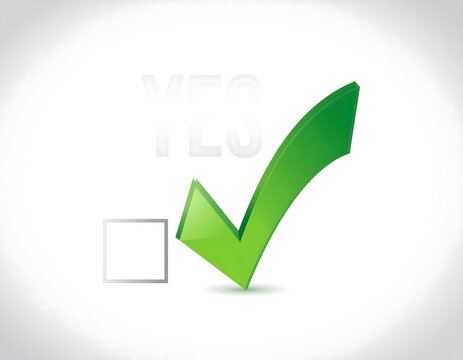 Green Checkmark in Checkbox on White Background.