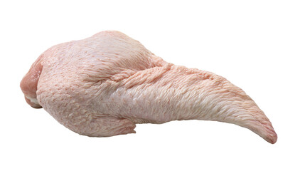 Raw chicken thigh with skin, isolated on transparent background © Claudia