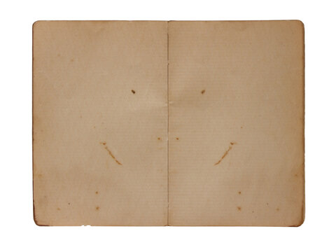 empty old brown paper with stain dirty isolated on transparent background. PNG file