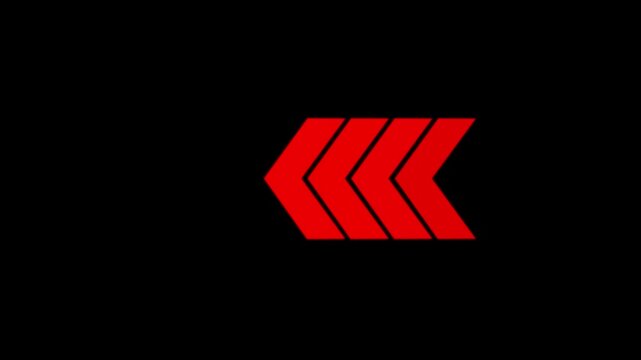 arrow icon concept animation right to left direction looping. Fast forward sign moving right to left a arrow icon.4k animation.