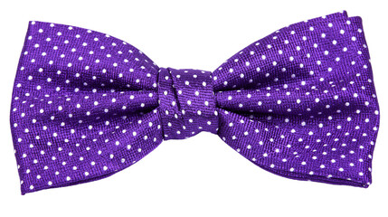 Purple polka dot bow tie accessory © Ari