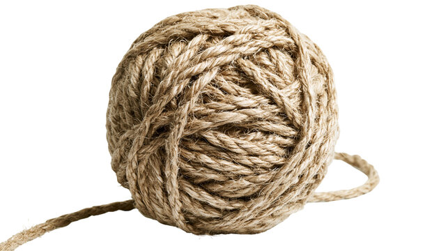 Thick natural jute twine ball with loose end