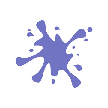 Abstract Blue Purple Liquid Splash Blob Vector Isolated on White Background