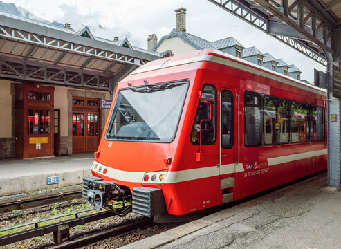 Mont-Blanc Express, a scenic railway connecting Chamonix, France, and Martigny, Switzerland.The service is jointly operated by SNCF in France and TMR in Switzerland.
