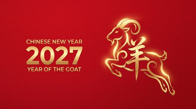 year of the goat zodiac 2027 happy chinese new year lunar china modern logo vector design 4