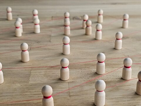 People connected people with lines