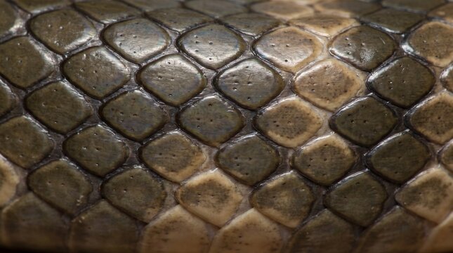 Close-up Detail of Snake Skin Scales Texture