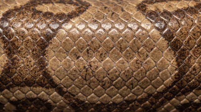 Close-up of Brown and Tan Snake Skin Pattern