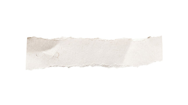A strip of torn paper on transparent background