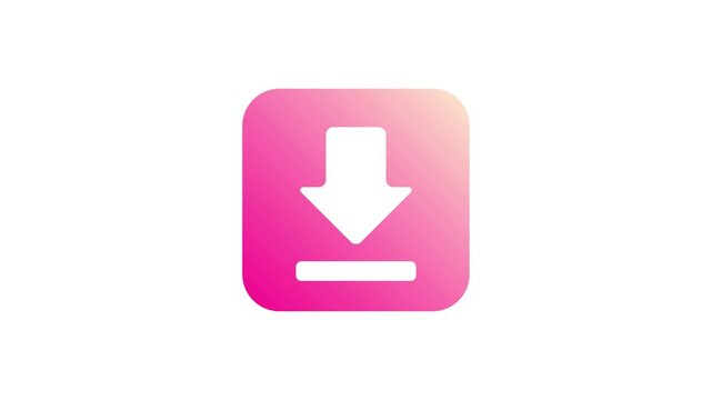 A modern pink gradient download button icon, ideal for web, mobile apps, representing efficient digital data acquisition and secure content retrieval