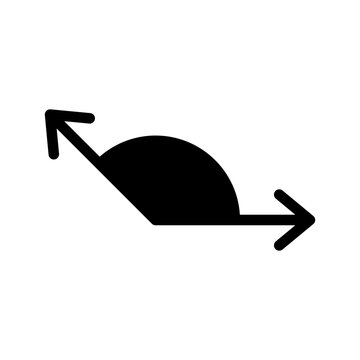 Obtuse Angle Icon Vector Symbol Design Illustration