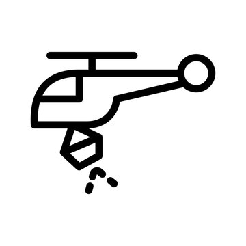 Helicopter Icon Vector Symbol Design Illustration