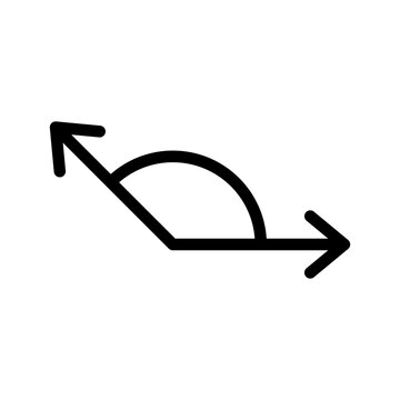 Obtuse Angle Icon Vector Symbol Design Illustration