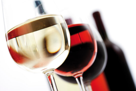 Glasses of wine, close-up