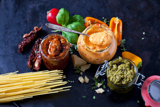 Various sorts of pesto