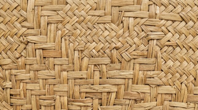 Close up of a woven natural fiber texture background.