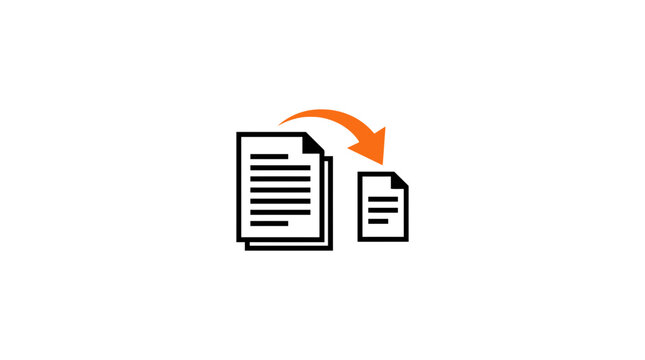 Document Resize Icon Isolated Transparent Background