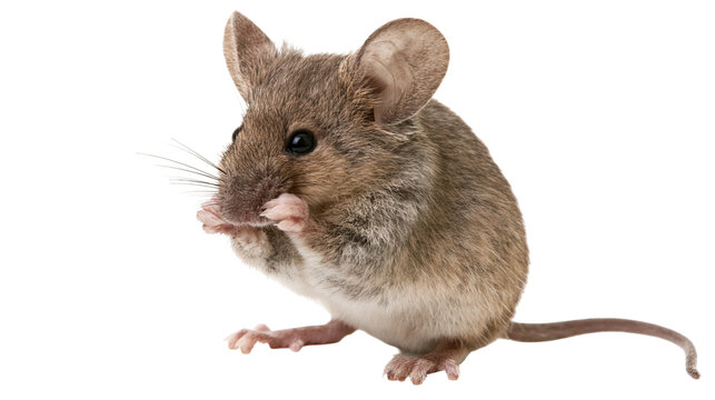 Small brown mouse with large ears and whiskers